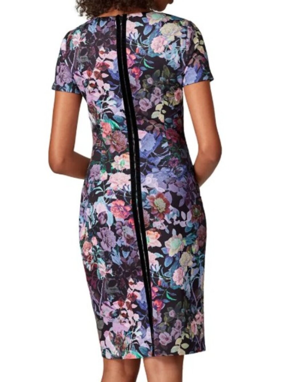 Adrianna Papell Floral Scuba Sheath Dress – Size 6 - Picture 2 of 7